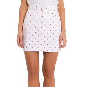 Calvin Klein Y2k CK monogram logo denim skirt - 29